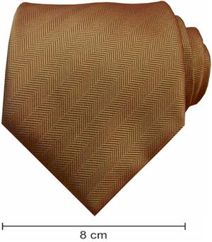 Plain Fishbone Ties - Golden Brown